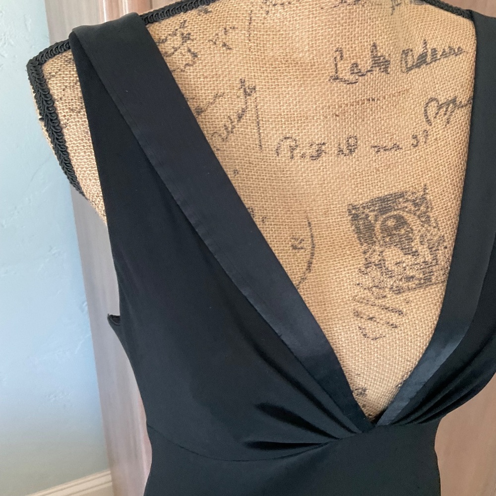 Laundry Shelli Segal black gown Y2K pretty woman maxi dress silk wedding bra 12 - Picture 5 of 16